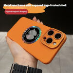 Metal Lens Frame Frosted Phone Case