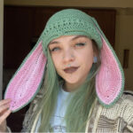 Handmade Knitted Pullover Rabbit Ear Hat Funny One-eye Exposed Mask Horn Hat Thermal And Windproof - Image 4
