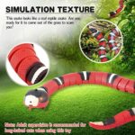 Interactive Cat Toy Snake Smart Sensing Snake Toy For Cat Dog Pet Toy Snake Electric Infrared Induction Snake Gag Toy USB Rechargeable Realistic RC Snake Tricky Joke Toy - Image 4