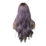 High Temperature Silk Medium Curly Hair Purple Mixed Color Women's Wig - Image 5