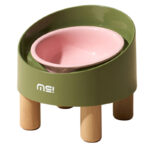 Cat Ceramic Food Basin High Foot Oblique Mouth Neck Protection Bowl Anti-tumble - Image 5