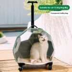 Pet Trolley Portable Cat Luggage Transparent Large Dog Suitcase Trolley Space Capsule - Image 6