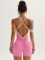 Sports Yoga Jumpsuit Sleeveless Quick-drying Thread Tight Fit Fitness One-piece Yoga Suit - Image 7