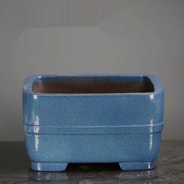 Purple Sand Flower Pot Rectangular Ceramic
