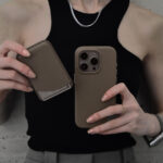 Original Design Elephant Gray Litchi Grain Leather Magnetic Phone Case - Image 2