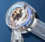 Pressurized Nozzle Turbo Shower Head One-Key Stop Water Saving High Pressure Shower Head Magic Water Line Bathroom Accessor - Image 7