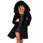 Cotton-padded Jacket Fur Collar Coat Hooded - Image 2