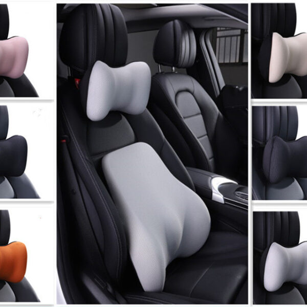 Ergonomic Design Car Headrest Lumbar Space Memory Foam Neck Protector