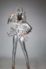 Cyberpunk Performance Suit Luminous Led Silver - Image 2