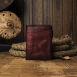 Men's Short Genuine Leather Vertical Casual Zipper Wallet - Image 3