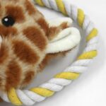 Funny Plush Dog Toys Stuffed Animal-Shaped Zebras Elephant Pet Chew Squeaky Toy Bite Resistant With Rope - Image 3