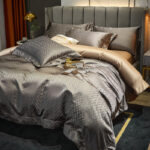 European-style Luxury 140 High-end Brocade Four-piece Jacquard Beddings Cotton Satin Quilt Cover Bed Sheet Quilt 18 Bedding - Image 2