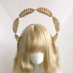 Wheat Ear Cross Feather Church Pope Golden Hair Ornament - Image 9