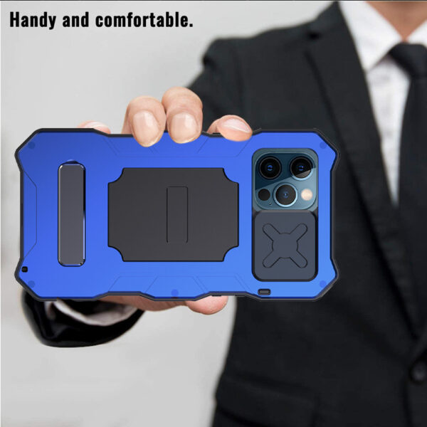 Metal Anti-drop With Bracket Three-proof Mobile Phone Case