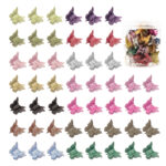 Glitter Mini Butterfly Hair Claw Clips, Sparkly Colorful Hair Accessories For Girls And Women - 90s Y2K Cute, Small, Tiny Clip In 14 Assorted Colors, Set Of 50 Glitter - Image 6