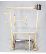 Solid Wood Toy Swing Climbing Ladder Shelf Peony Xuan Double-layer Stainless Steel Food Box - Image 3