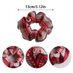 New Retro Printed Large Intestine Hair Tie For Women Highly Elastic Large Intestinal Ponytail Hair Ropes Headwear - Image 2