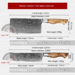 KD 67 Layer Damascus Knife Set - Nakiri Knife - Image 2