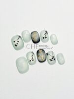 Summer Short Square Round Manicure Fake Nail Tip - Image 4