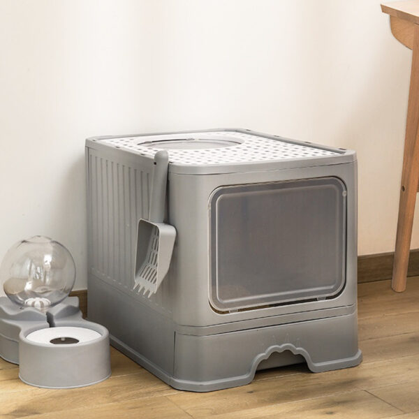 Large Double Door Drawer Foldable Cat Litter Basin