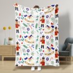 Nutcracker Pattern Blanket Boy Girl Christmas Gift Four Seasons Universal Suitable For Bed Sofa Decoration - Image 8