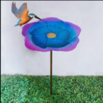 Ground Metal Flower With Sheep Hook Bird Feeder - Image 9
