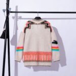 Contrast Color Lazy Style Long Sleeve Knitted Cardigan Jacket - Image 5