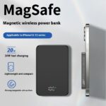 Digital Display Aluminum Alloy Lightweight Magsafe Magnetic Wireless Power Bank - Image 6