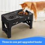Pet Stainless Steel Feeder Double Bowl Integrated Lifting Dog Bowl - Image 2