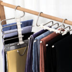 5 In 1 Wardrobe Hanger Multi-functional Clothes Hangers Pants Stainless Steel Magic Wardrobe Clothing Hangers For Clothes Rack - Image 4