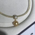 Gold Beads S925 Sterling Silver Crystal Pendant - Image 3