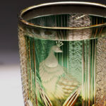 Handmade Carved Peacock Crystal Glass Whiskey Shot Glass - Image 4