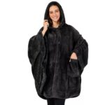 Hooded Cloak Thickened Solid Color Bathrobe - Image 9