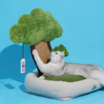 Pet Green Pine Tree Shape Cat Litter To Keep Warm Without Dropping Flakes - Image 2