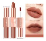 Lip Glaze Nude Milky Coffee Amber Pumpkin Cinnamon Milk Tea Double-headed Lipstick - Image 4