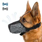 Dog Muzzle Air Mesh Breathable Muzzle For Medium Large Sized Dogs To Anti  Prevent Biting Barking Chewing Soft Basket Muzzle For German Shepherd Dog With Reflective  Adjustable Strap - Image 3