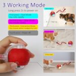 Cat Toys Interactive With Motion Activated And Chirping Rolling Super Fast On Carpet Happy Party Game With Kittens - Red - Image 4