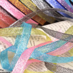 Bow Gold Silk Silver Polyester Ribbon - Image 4