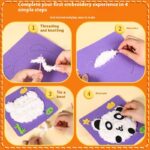 Tiktok Children's Cartoon Animal Wool Embroidered Painting Poke Kindergarten Educational DIY Handmade Toys - Image 3