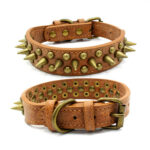 Retro Studded Spiked Rivet Large Dog Pet Leather Collar Pit Bull S-XL - Image 5