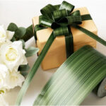 Bark Decorative Titanium Leaf Double Sided Satin Ribbon - Image 4