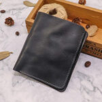First Layer Cowhide Multiple Card Slots Skeleton-skin Vertical Mini Wallet - Image 3