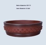 Retro Plain Cement Ancient Nail Round Breathable Flower Pot - Image 5