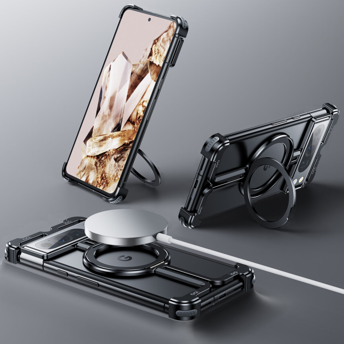 Phone Case Metal Magnetic Bracket Pixel9pro Fold Shell - Image 1