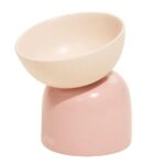 High-legged Oblique Mouth Double Bowl To Protect The Cervical Spine To Prevent Knocking Over High Value Kitten Pet Supplies - Image 4