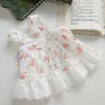 Small Town Flower Print Lace Dog Skirt - Image 5
