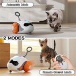 Interactive Cat Toys For Indoor Cats With Upgraded Rechargeable Joystick Remote Control Smart Automatic Moving Cat Toys With Kitten Toys For All Breeds Of Bored Cat Exercise-Blue - Image 10