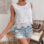 Short Solid Color Lace Casual Bottoming Shirt - Image 2