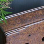 Purple Sand Firewood Burning Rectangular Five-line Basin Pine And Cypress Boxwood Bonsai - Image 4