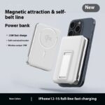 QI2 Magnetic Magsafe Wireless Power Bank Three-in-one Bracket 15W With Cable - Image 2